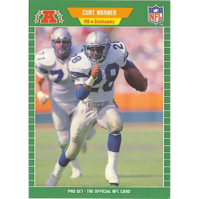 1989 Pro Set #404b Curt Warner NM-MT Seattle Seahawks Football Card - Football Card Single