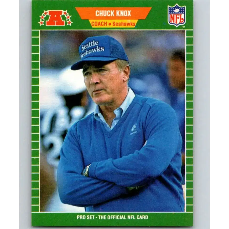 1989 Pro Set #408 Chuck Knox CO NM-MT Seattle Seahawks Football Card
