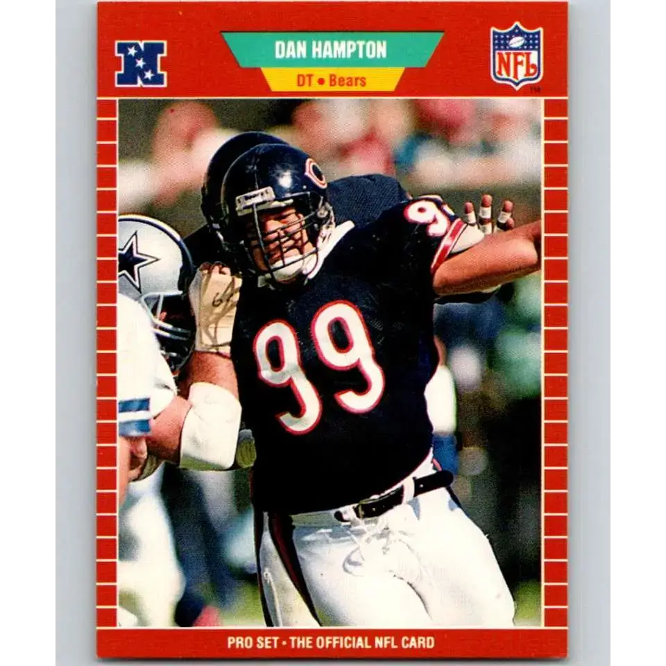 1989 Pro Set #41 Dan Hampton NM-MT Chicago Bears Football Card