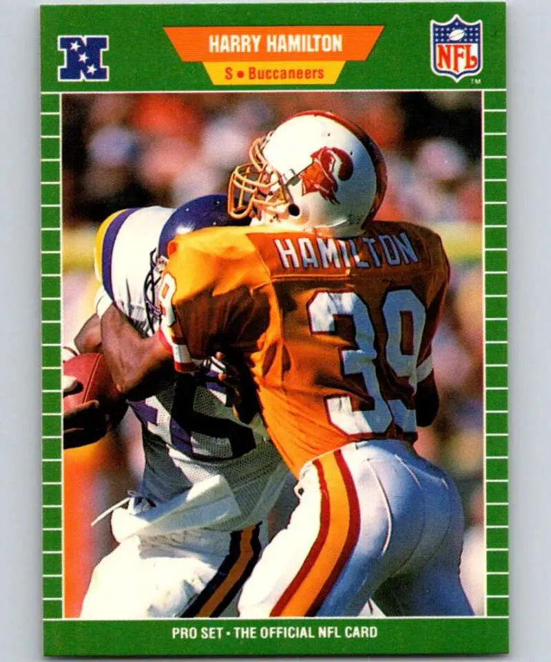 1989 Pro Set #412 Harry Hamilton EX Excellent Tampa Bay Buccaneers Football Card - Football Card Single