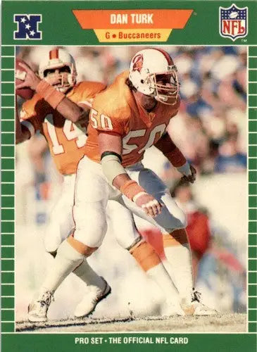Original gloss Dan Turk football card from 1989 Pro Set #415 with ID 45522