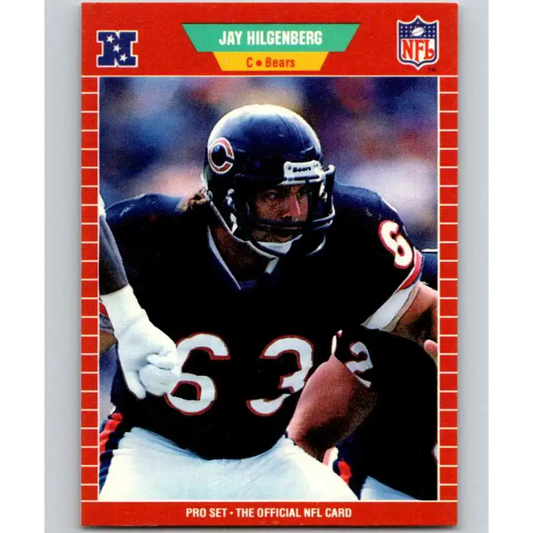 1989 Pro Set #42 Jay Hilgenberg NM-MT Chicago Bears Football Card