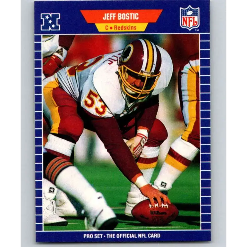 1989 Pro Set #422 Jeff Bostic NM-MT Washington Redskins Football Card