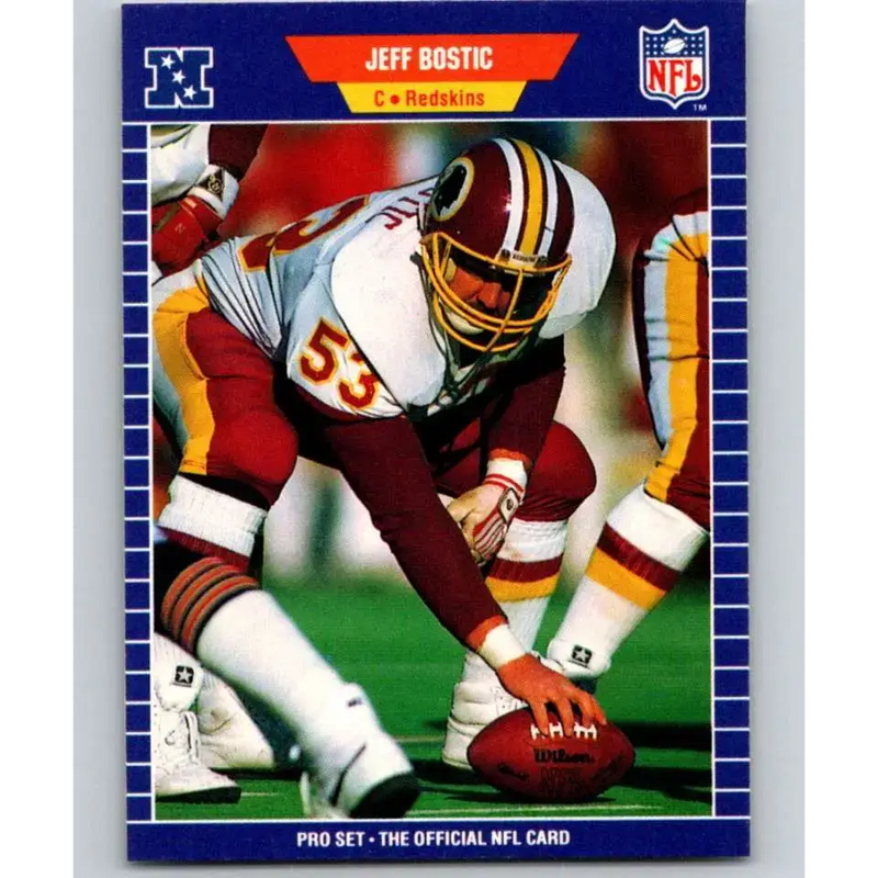 1989 Pro Set #422 Jeff Bostic NM-MT Washington Redskins Football Card - Football Card Single