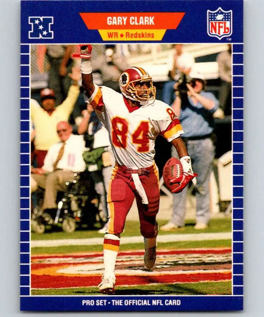 1989 Pro Set #424 Gary Clark EX Excellent Washington Redskins Football Card - Football Card Single