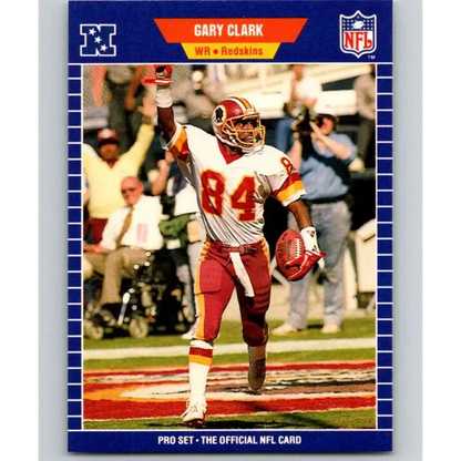 1989 Pro Set #424 Gary Clark NM-MT Washington Redskins Football Card
