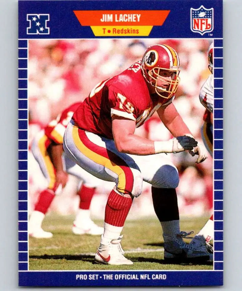 1989 Pro Set #428 Jim Lachey EX Excellent Washington Redskins Football Card - Football Card Single