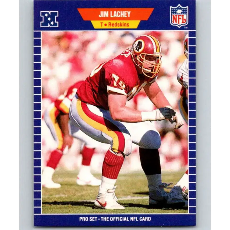 1989 Pro Set #428 Jim Lachey NM-MT Washington Redskins Football Card - Football Card Single