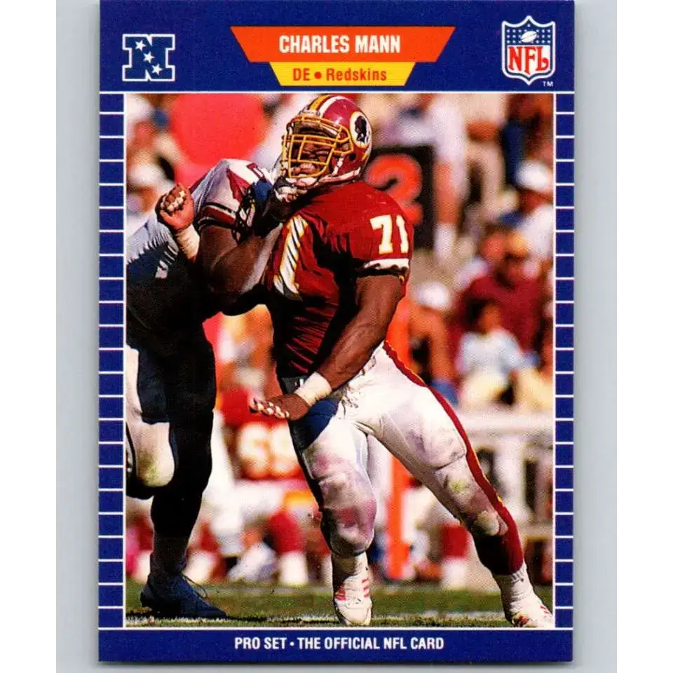 1989 Pro Set #429 Charles Mann NM-MT Washington Redskins Football Card - Football Card Single