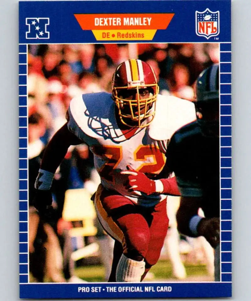 1989 Pro Set #430 Dexter Manley EX Excellent Washington Redskins Football Card - Football Card Single