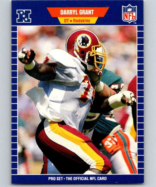 1989 Pro Set #431 Darryl Grant EX Excellent Washington Redskins Football Card - Football Card Single