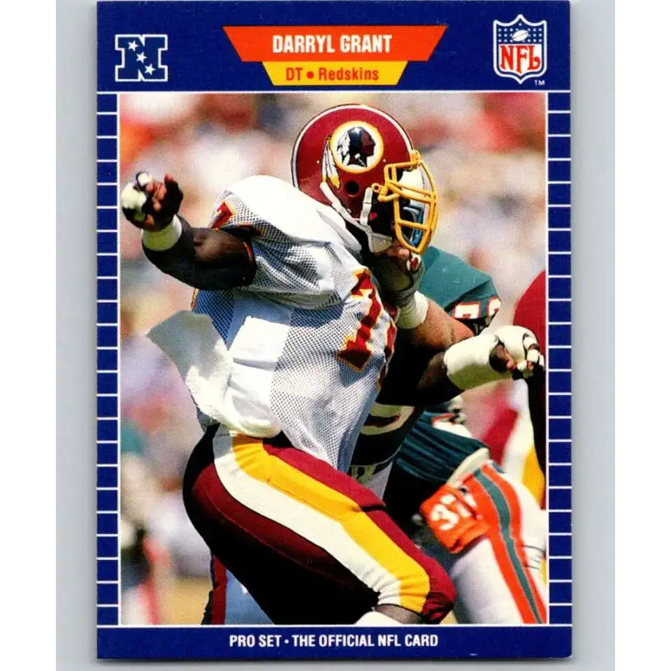 1989 Pro Set #431 Darryl Grant NM-MT Washington Redskins Football Card - Football Card Single