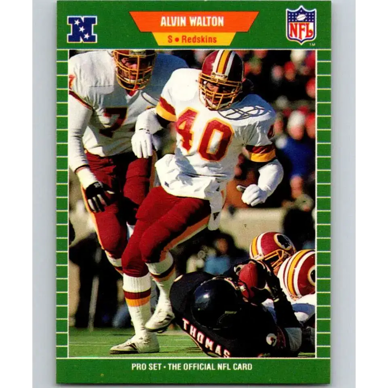 1989 Pro Set #436 Alvin Walton NM-MT RC Rookie Washington Redskins Football Card - Football Card Single