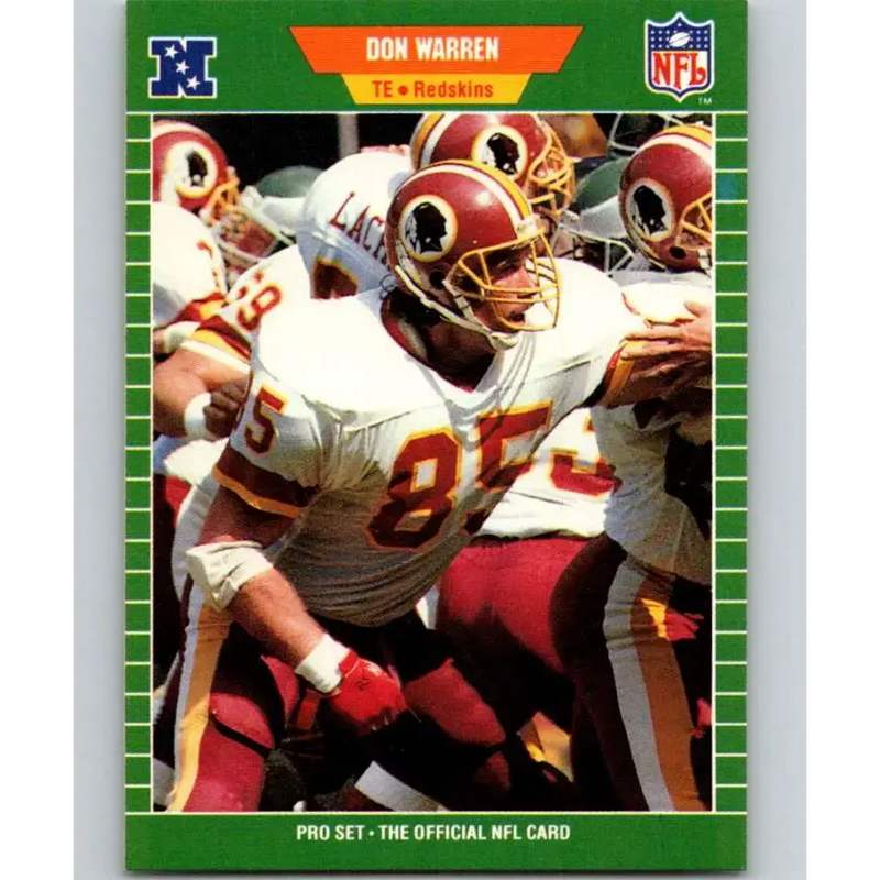 1989 Pro Set #437 Don Warren NM-MT Washington Redskins Football Card - Football Card Single