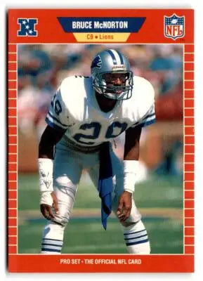 Bruce McNorton 1990 Pro Set football card from 1989 Pro Set #454 product