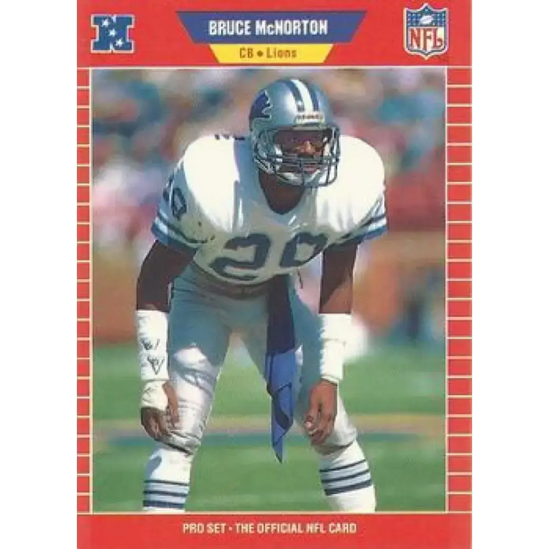 1989 Pro Set #454 Bruce McNorton NM-MT Detroit Lions Football Card - Football Card Single