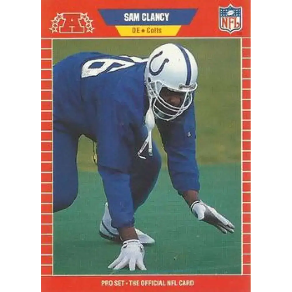 1989 Pro Set #457 Sam Clancy NM-MT RC Rookie Indianapolis Colts Football Card