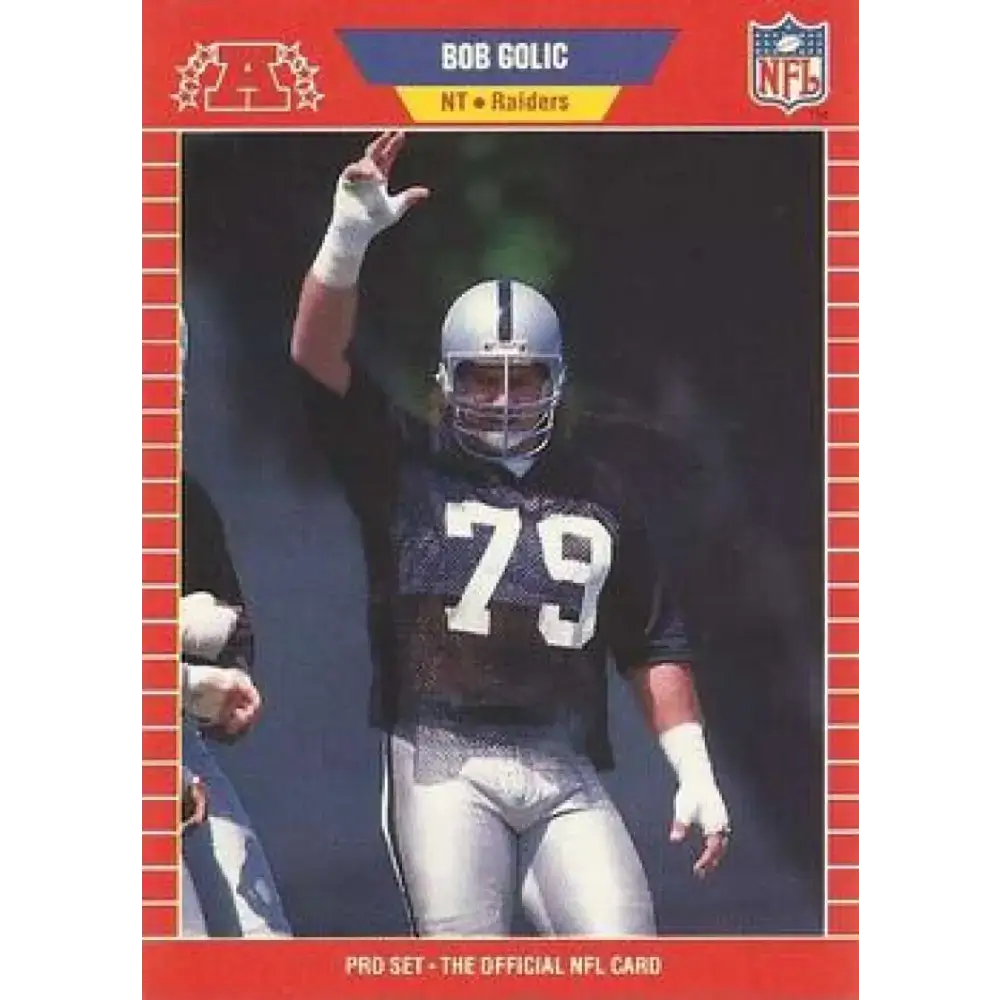 1989 Pro Set #460 Bob Golic NM-MT Los Angeles Raiders Football Card