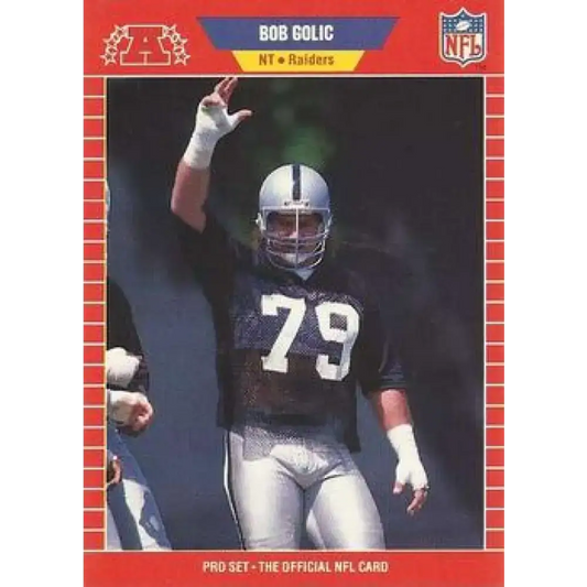 1989 Pro Set #460 Bob Golic NM-MT Los Angeles Raiders Football Card