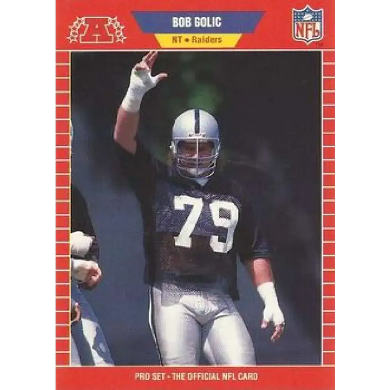 1989 Pro Set #460 Bob Golic NM-MT Los Angeles Raiders Football Card - Football Card Single