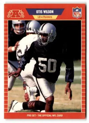 1990 Pro Set Otis Wilson football card from 1989 Pro Set #461 Los Angeles Raiders