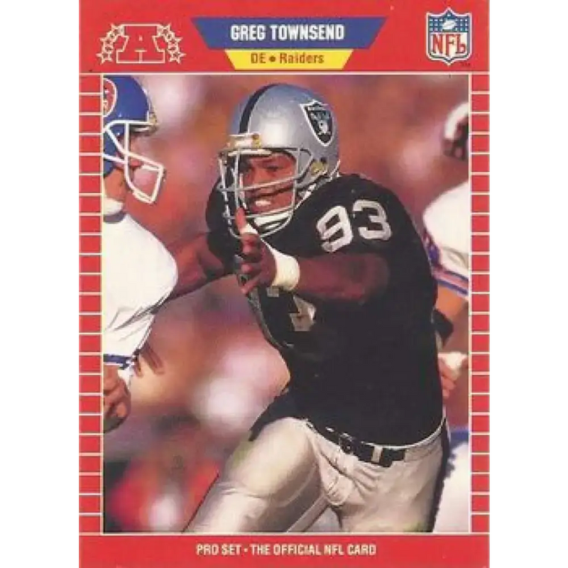 1989 Pro Set #463 Greg Townsend NM-MT Los Angeles Raiders Football Card - Football Card Single