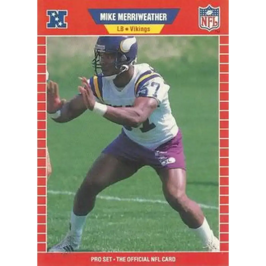 1989 Pro Set #467 Mike Merriweather NM-MT Minnesota Vikings Football Card