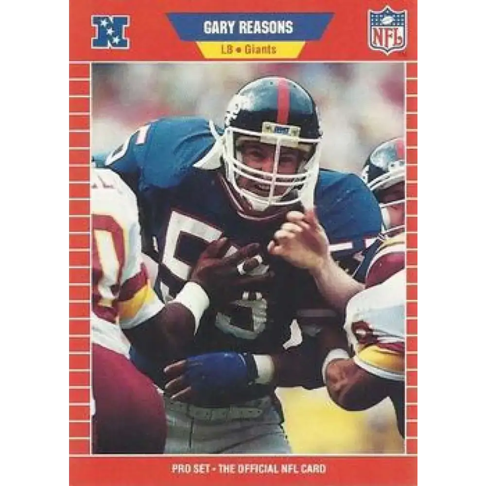 1989 Pro Set #471 Gary Reasons NM-MT RC Rookie New York Giants Football Card