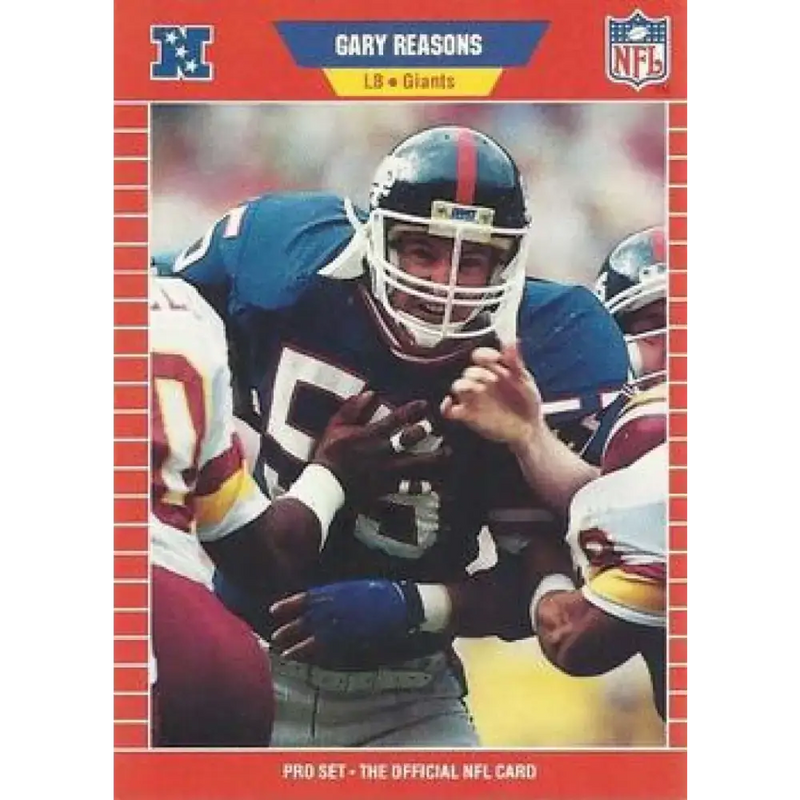 1989 Pro Set #471 Gary Reasons NM-MT RC Rookie New York Giants Football Card - Football Card Single