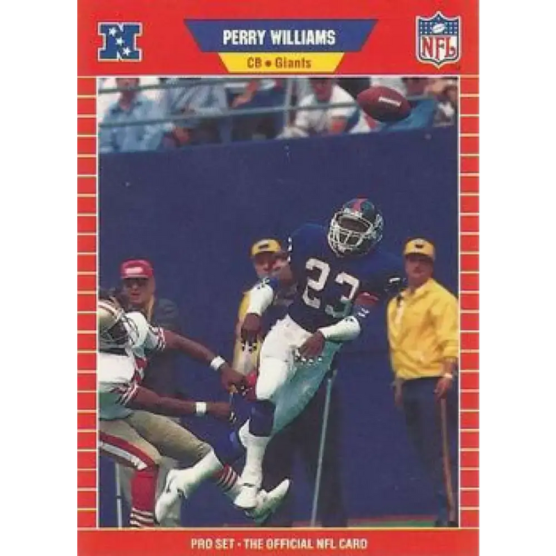 1989 Pro Set #472 Perry Williams NM-MT RC Rookie New York Giants Football Card - Football Card Single