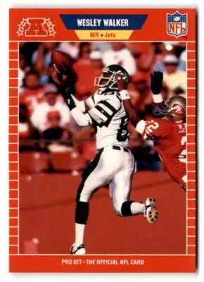 Wesley Walker football card from 1989 Pro Set series featuring Wesley Walker Pro Set #473