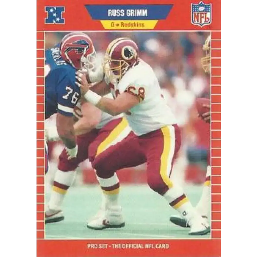 1989 Pro Set #481 Russ Grimm NM-MT Washington Redskins Football Card