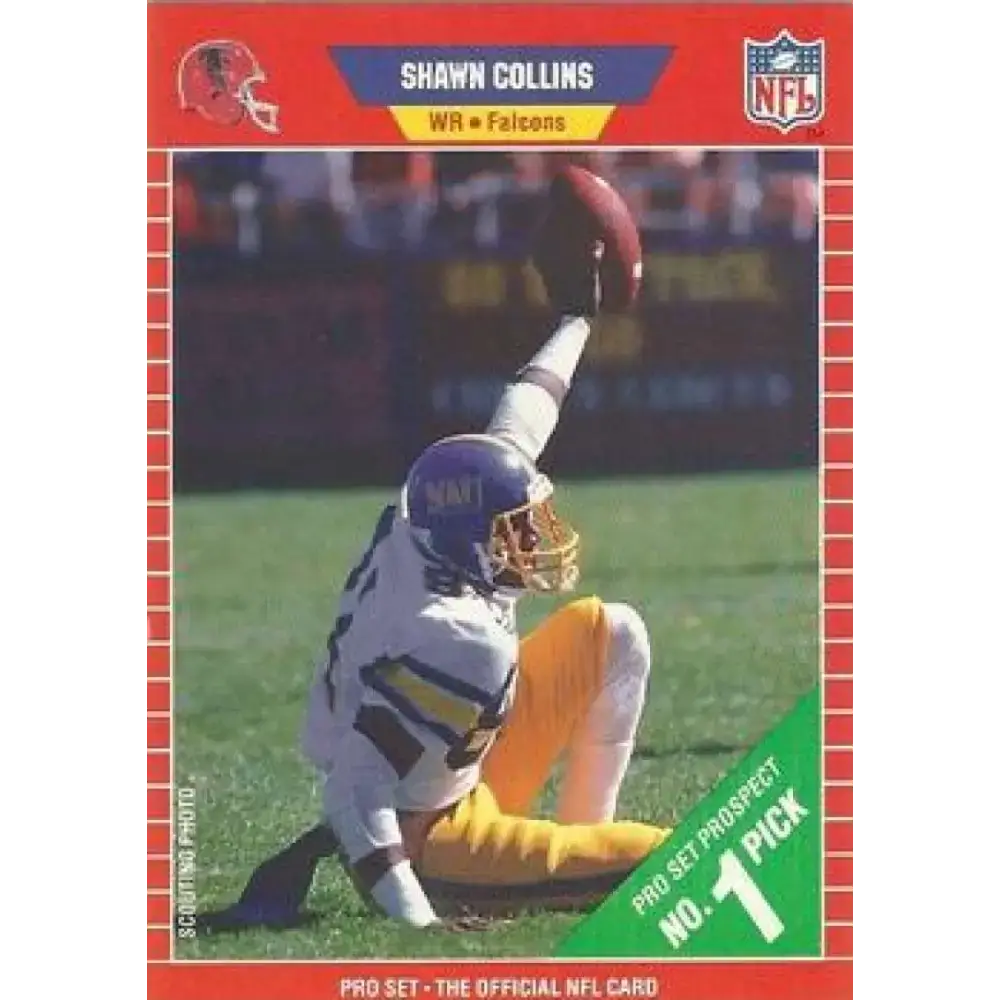 1989 Pro Set #485 Shawn Collins NM-MT RC Rookie Atlanta Falcons Football Card