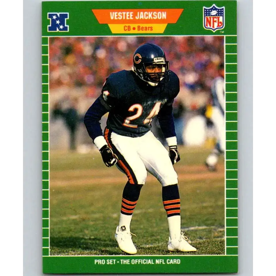1989 Pro Set #49 Vestee Jackson NM-MT RC Rookie Chicago Bears Football Card