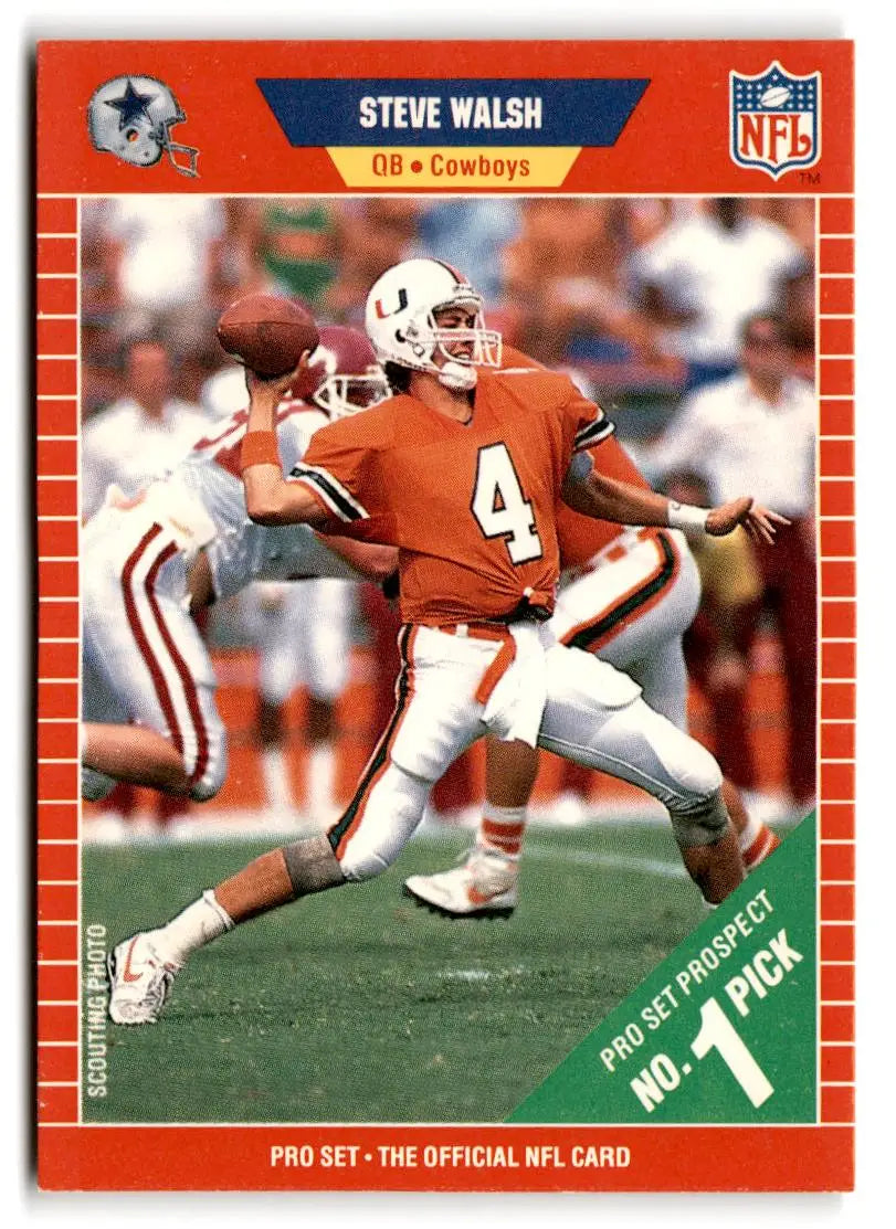 1989 Pro Set #491 Steve Walsh - Football Card Single