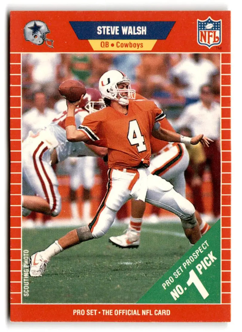 1989 Pro Set #491 Steve Walsh - Football Card Single