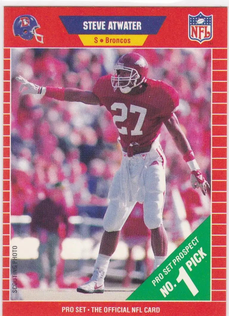 1989 Pro Set #492 Steve Atwater RC Denver Broncos - Football Card Single