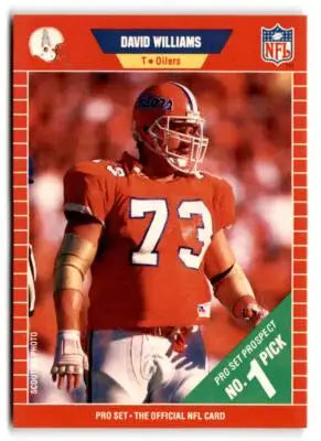 1989 Pro Set David Williams Houston Oilers football card for collectors