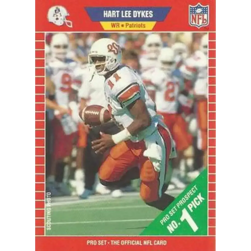 1989 Pro Set #503 Hart Lee Dykes NM-MT RC Rookie New England Patriots Football Card - Football Card Single