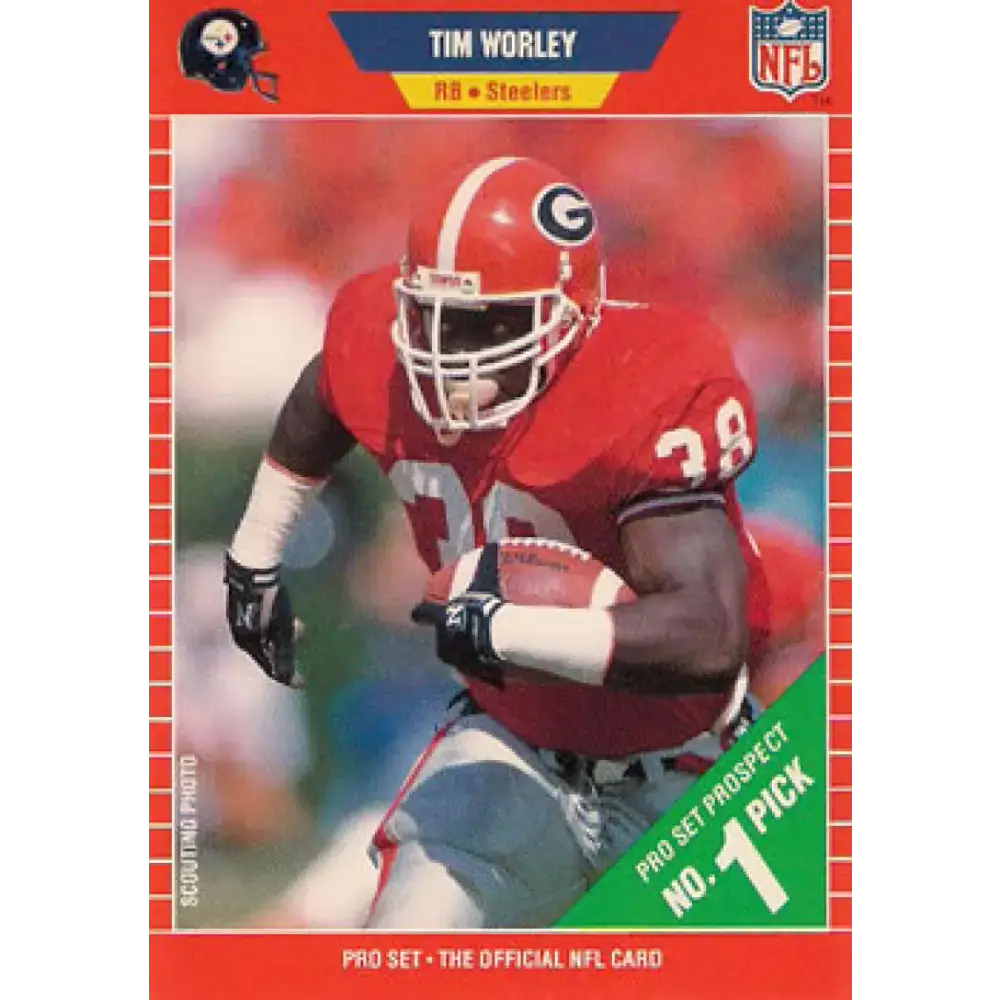 1989 Pro Set #511 Tim Worley NM-MT RC Rookie Pittsburgh Steelers Football Card