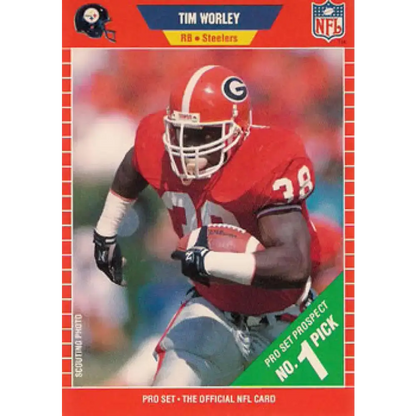 1989 Pro Set #511 Tim Worley NM-MT RC Rookie Pittsburgh Steelers Football Card