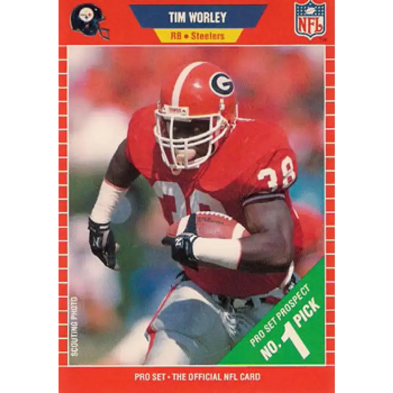 1989 Pro Set #511 Tim Worley NM-MT RC Rookie Pittsburgh Steelers Football Card - Football Card Single