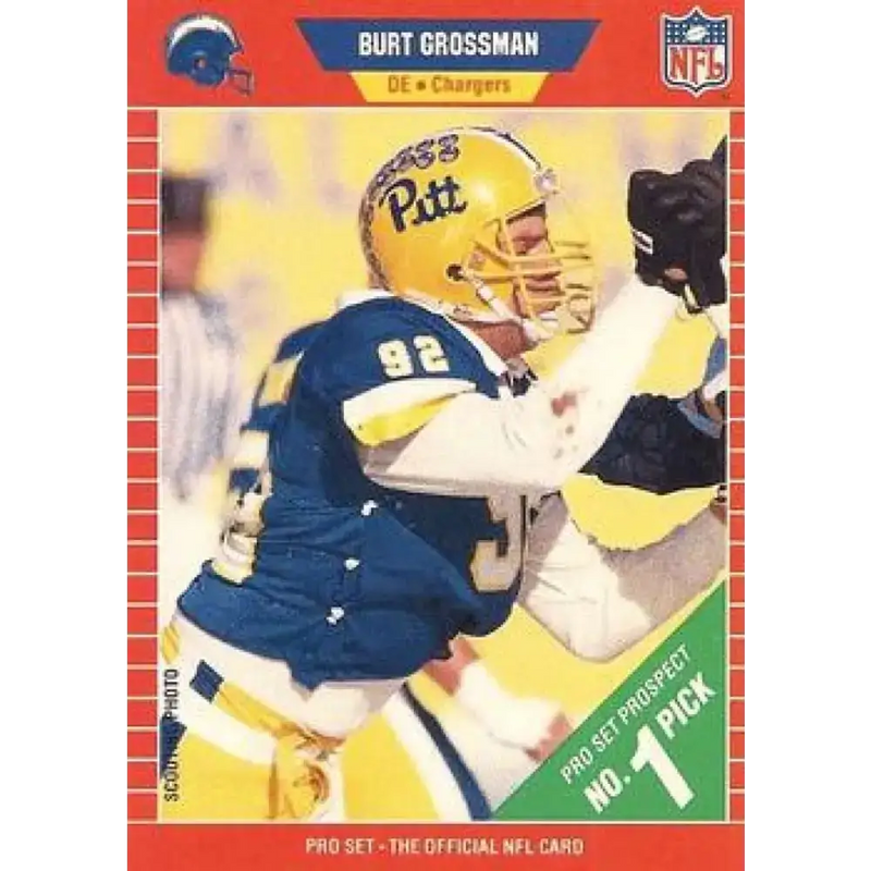 1989 Pro Set #512 Burt Grossman NM-MT RC Rookie San Diego Chargers Football Card - Football Card Single