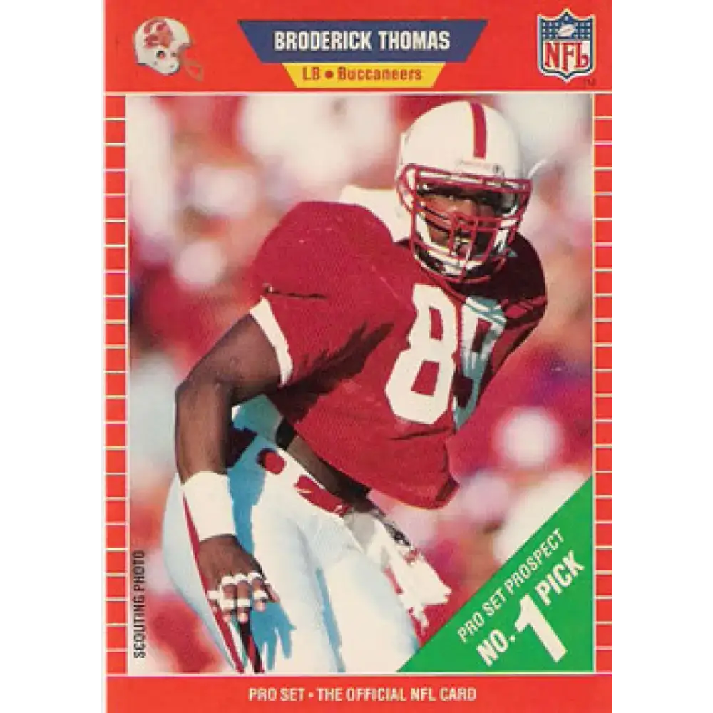 1989 Pro Set #515 Broderick Thomas NM-MT RC Rookie Tampa Bay Buccaneers Football Card