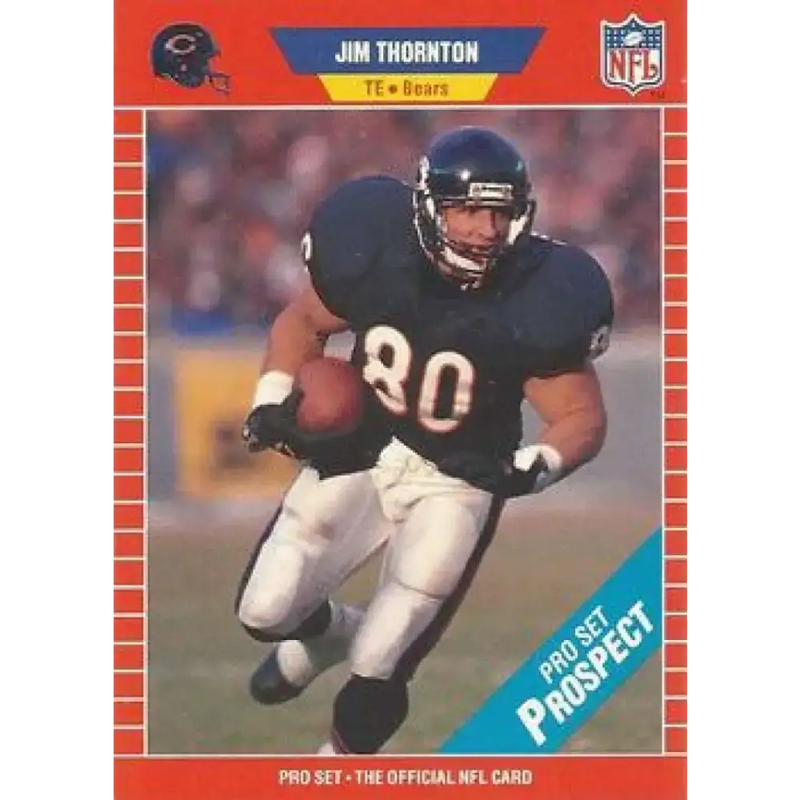 1989 Pro Set #517 Jim Thornton NM-MT RC Rookie Chicago Bears Football Card - Football Card Single