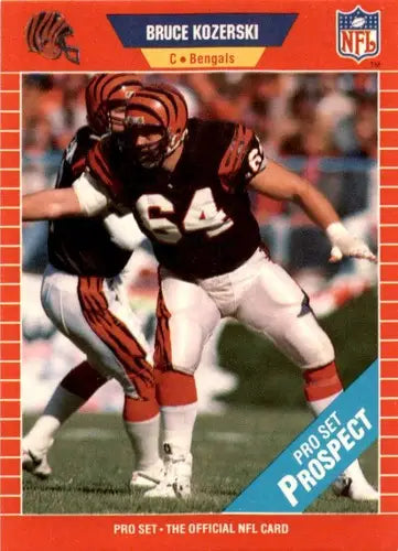 Original gloss of Bruce Kozerski football card from 1989 Pro Set #519 ID 45514