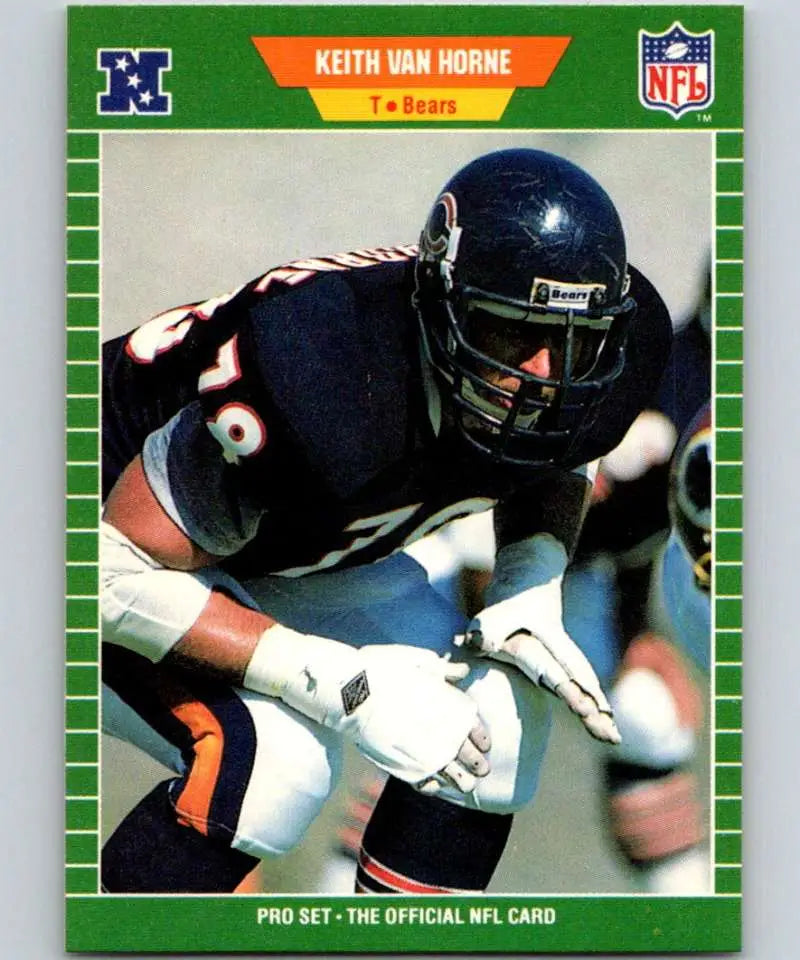 1989 Pro Set #52 Keith Van Horne EX Excellent RC Rookie Chicago Bears Football Card - Football Card Single