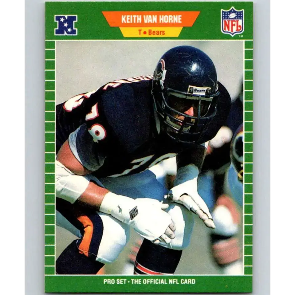 1989 Pro Set #52 Keith Van Horne NM-MT RC Rookie Chicago Bears Football Card