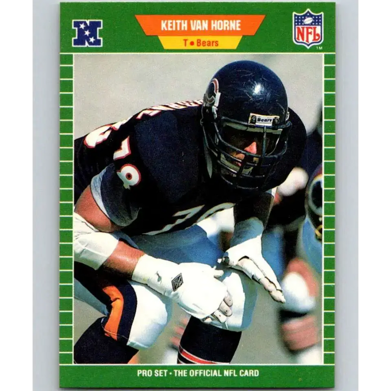 1989 Pro Set #52 Keith Van Horne NM-MT RC Rookie Chicago Bears Football Card - Football Card Single