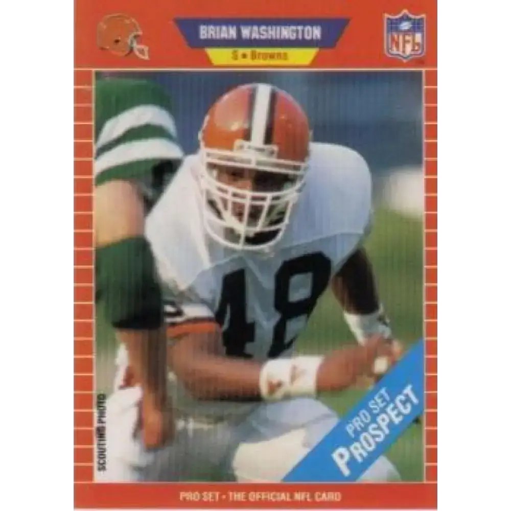 1989 Pro Set #520 Brian Washington NM-MT RC Rookie Cleveland Browns Football Card